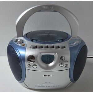 Philips Digital Tuner CD Radio Cassette Recorder NIB AZ1140 NEW